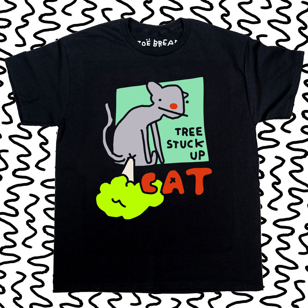 tree stuck up cat