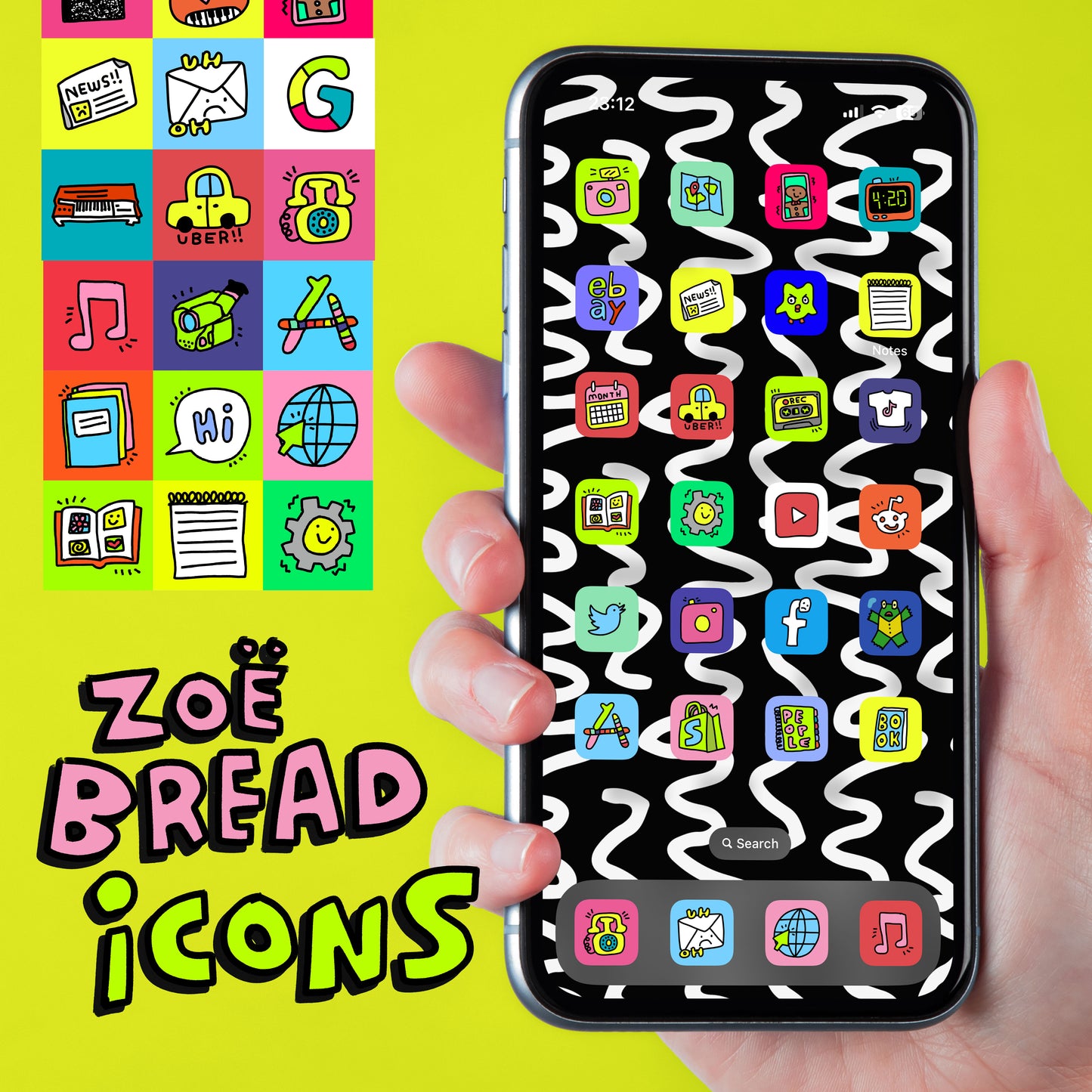 zoë bread app icon pack