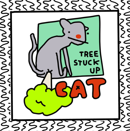 tree stuck up cat
