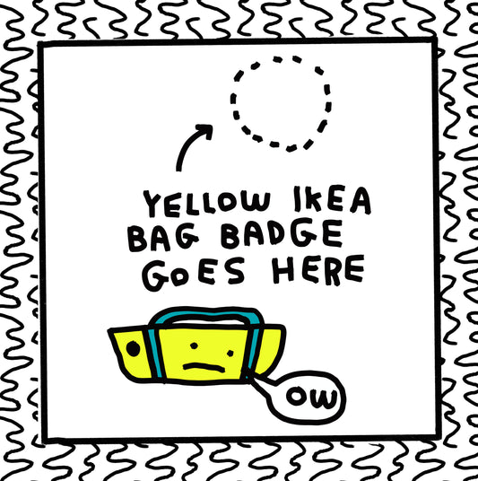 ikea yellow bag badge